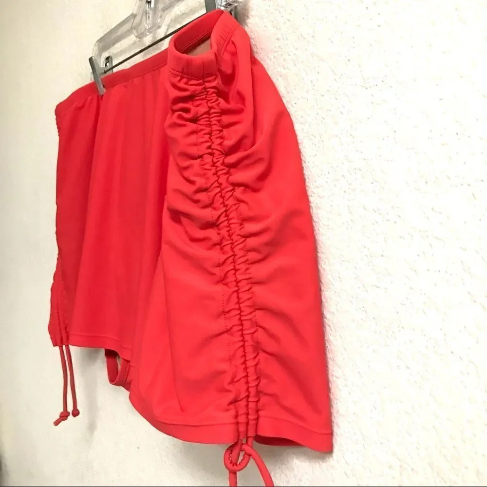‎Swim-by Cacique burnt orange ruched swim skort 22